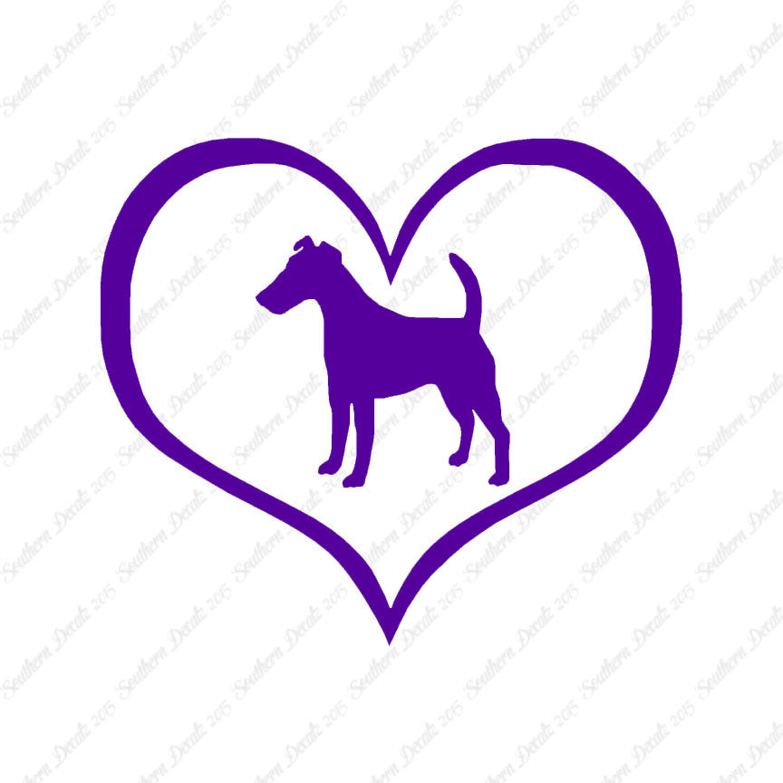 Smooth Fox Terrier Dog Heart Love