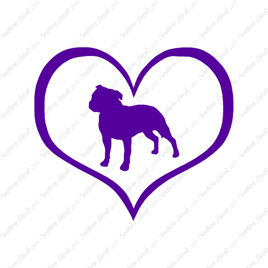 Staffordshire Terrier Dog Heart Love