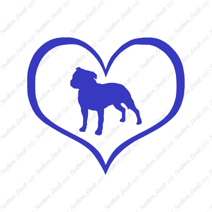 Staffordshire Terrier Dog Heart Love