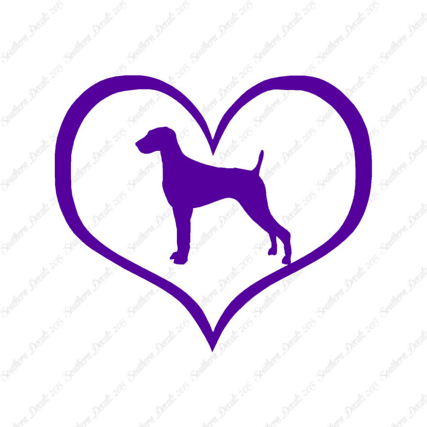 Weimaraner Dog Heart Love