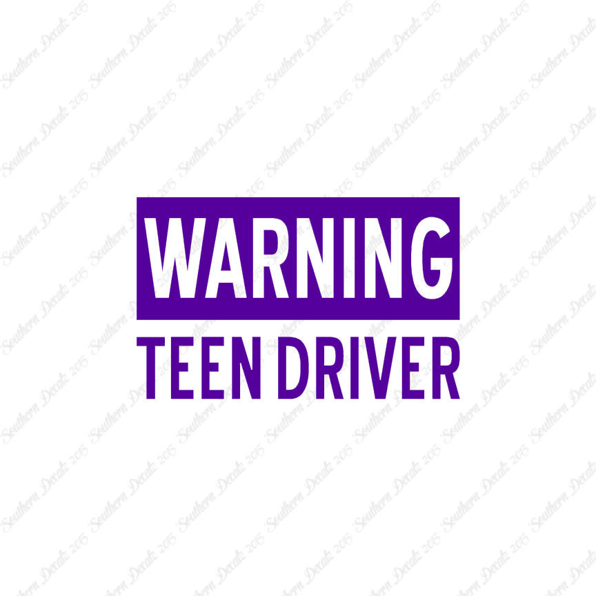 Warning Teen Driver