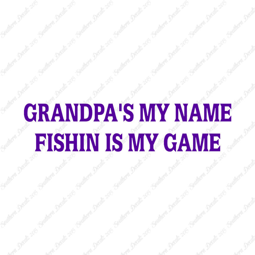Grandpa Name Fishing Game