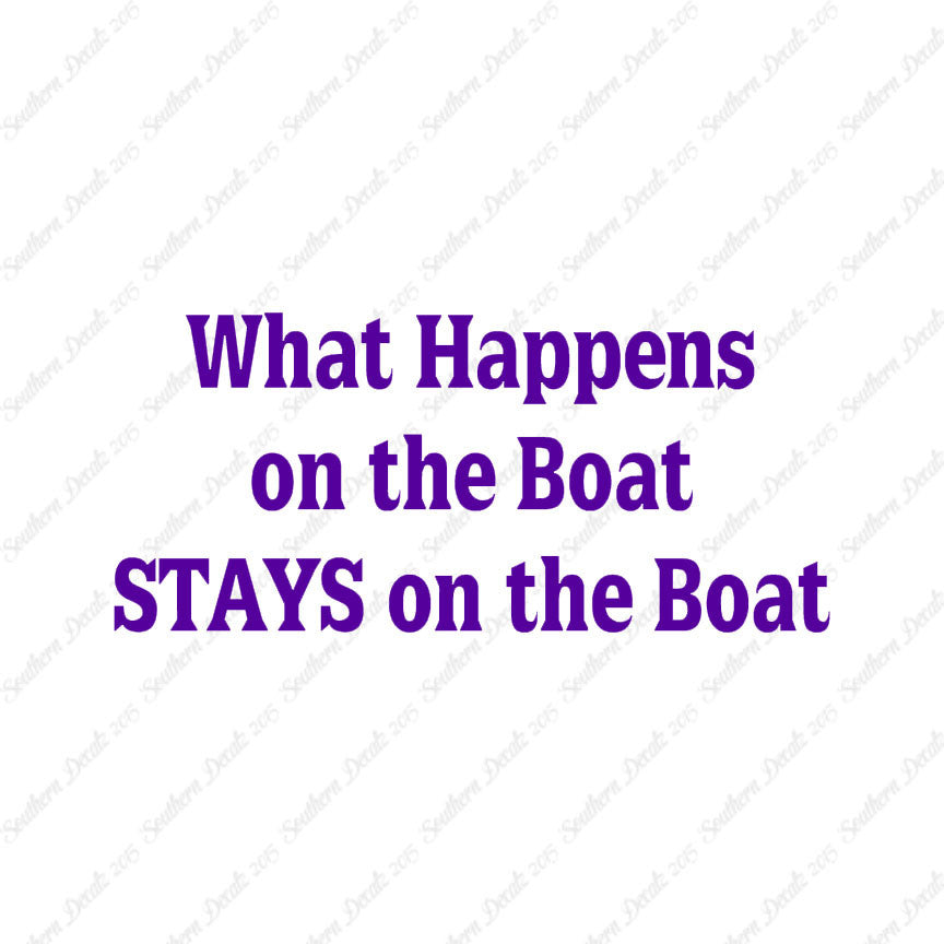 What Happens On The Boat