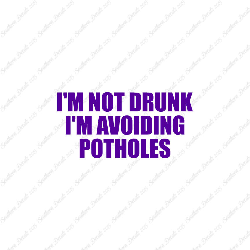 Not Drunk Avoiding Potholes