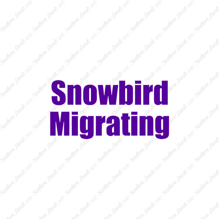 Snowbird Migrating