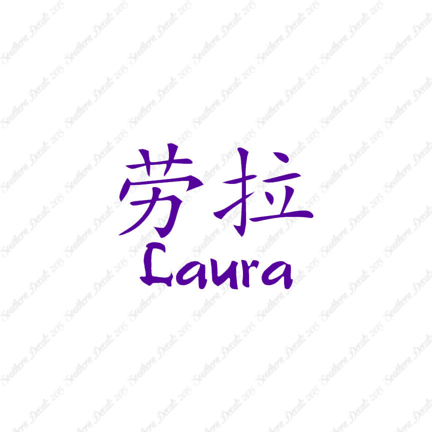 Chinese Name Symbols "Laura"