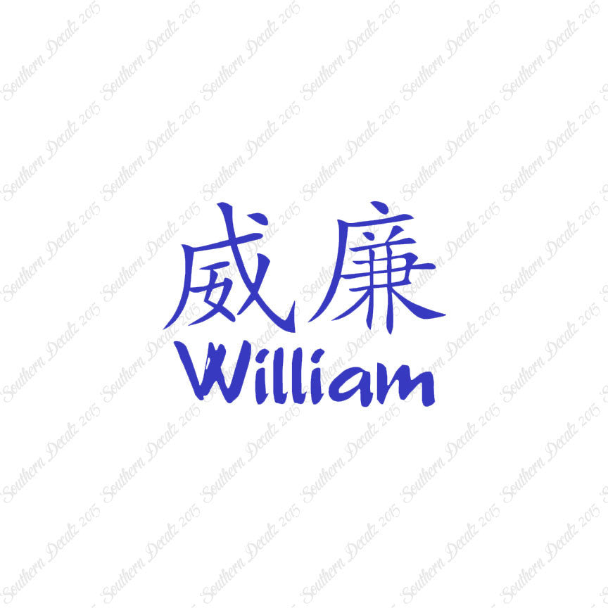 Chinese Name Symbols "William"