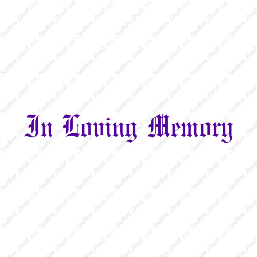 In loving Memory