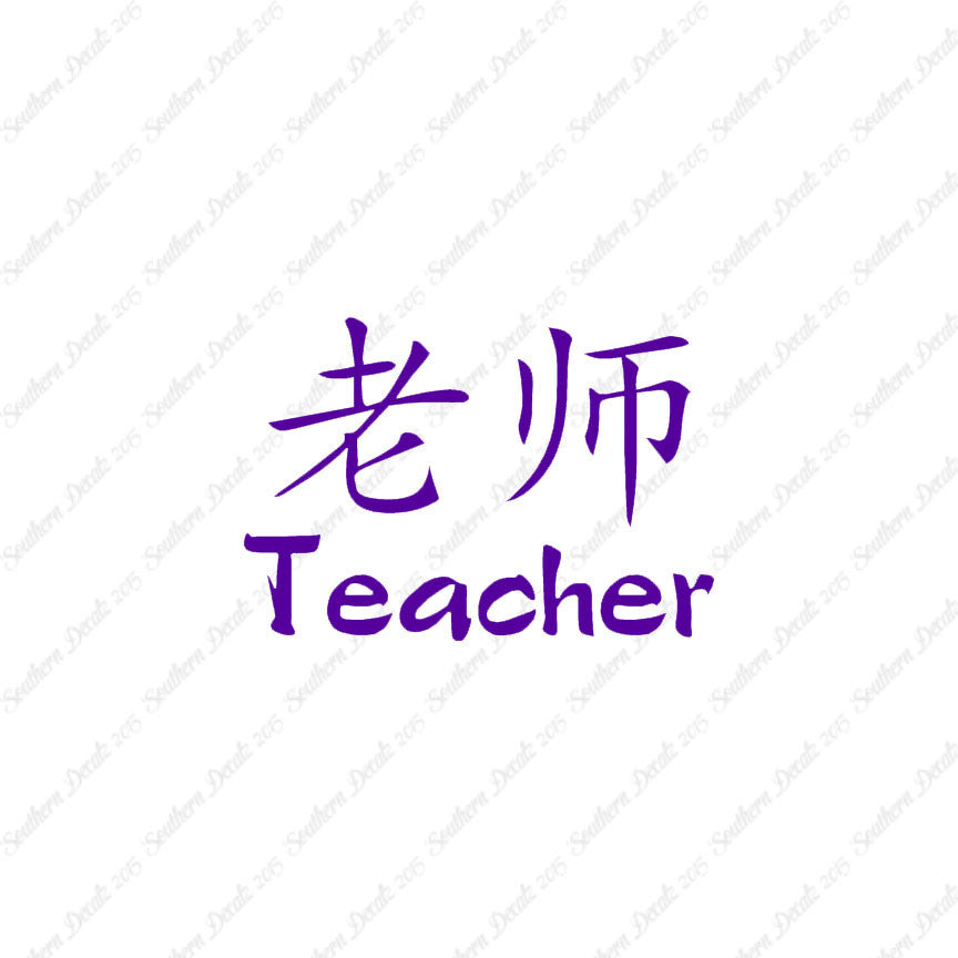 Chinese Symbols "Teacher"