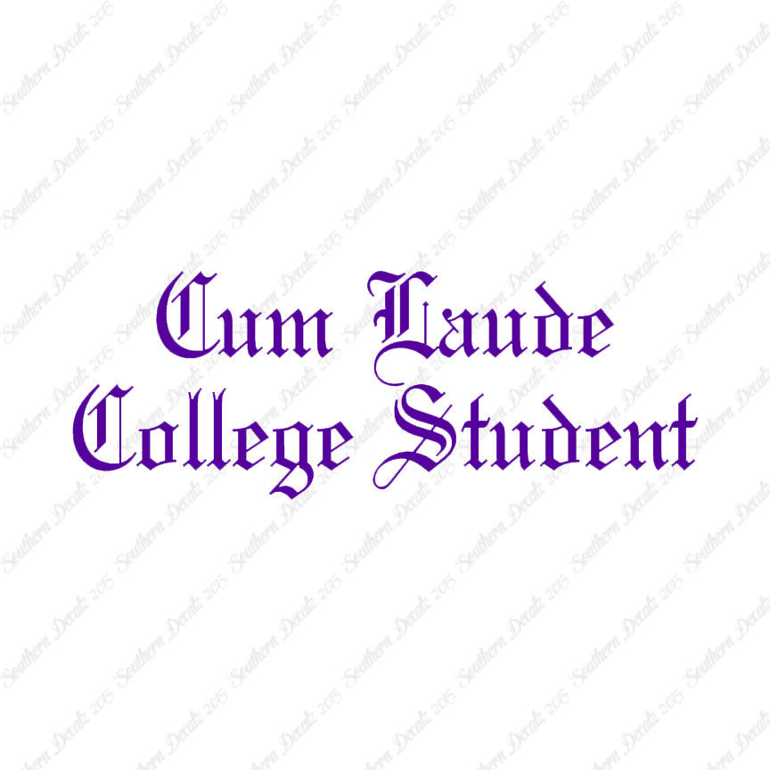 Cum Laude College Student