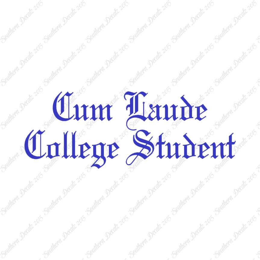 Cum Laude College Student