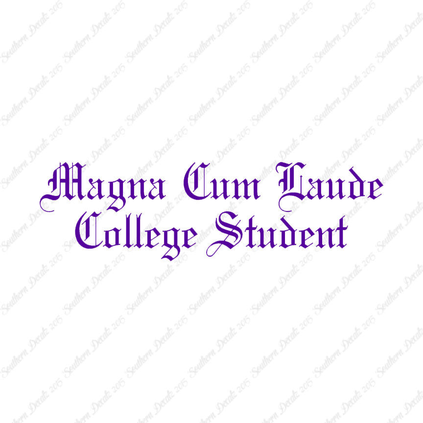 Magna Cum Laude College Student