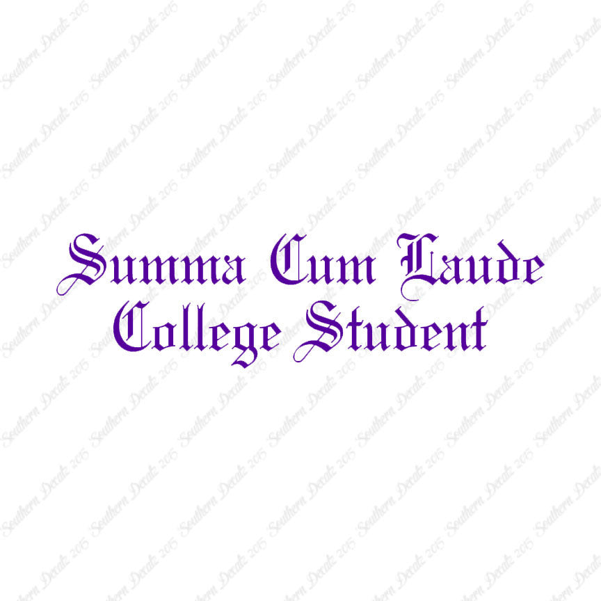 Summa Cum Laude College Student