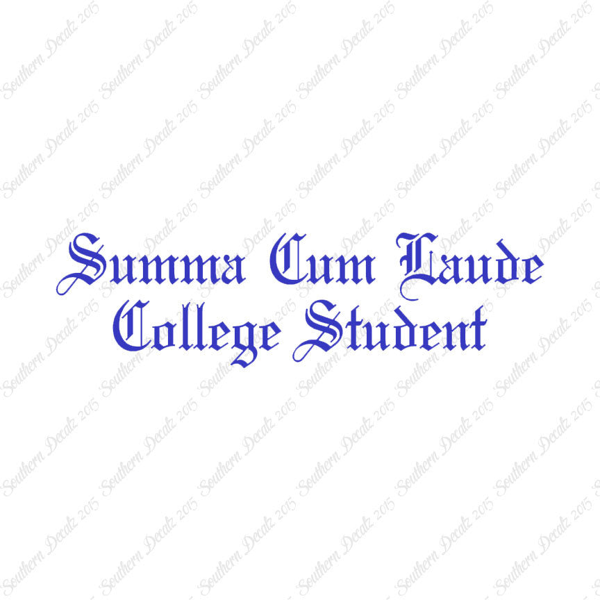 Summa Cum Laude College Student