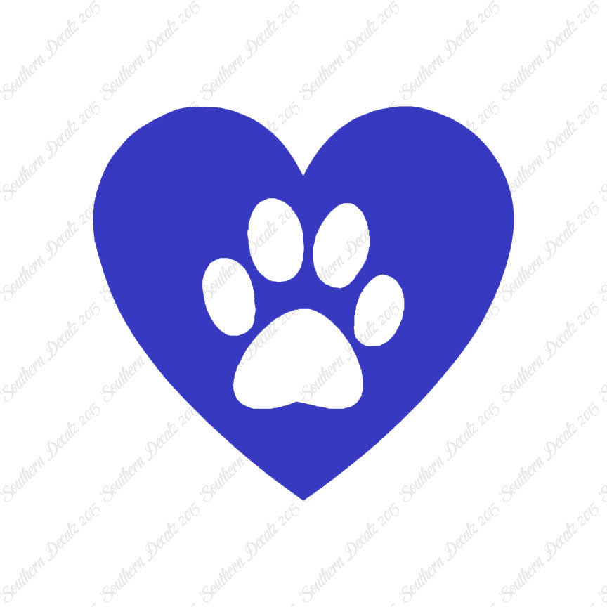 Dog Paw Print Heart