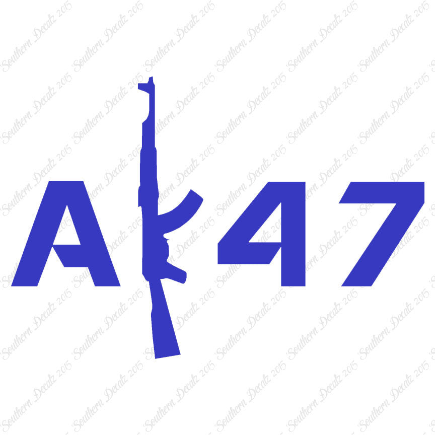 AK 47 Gun Text