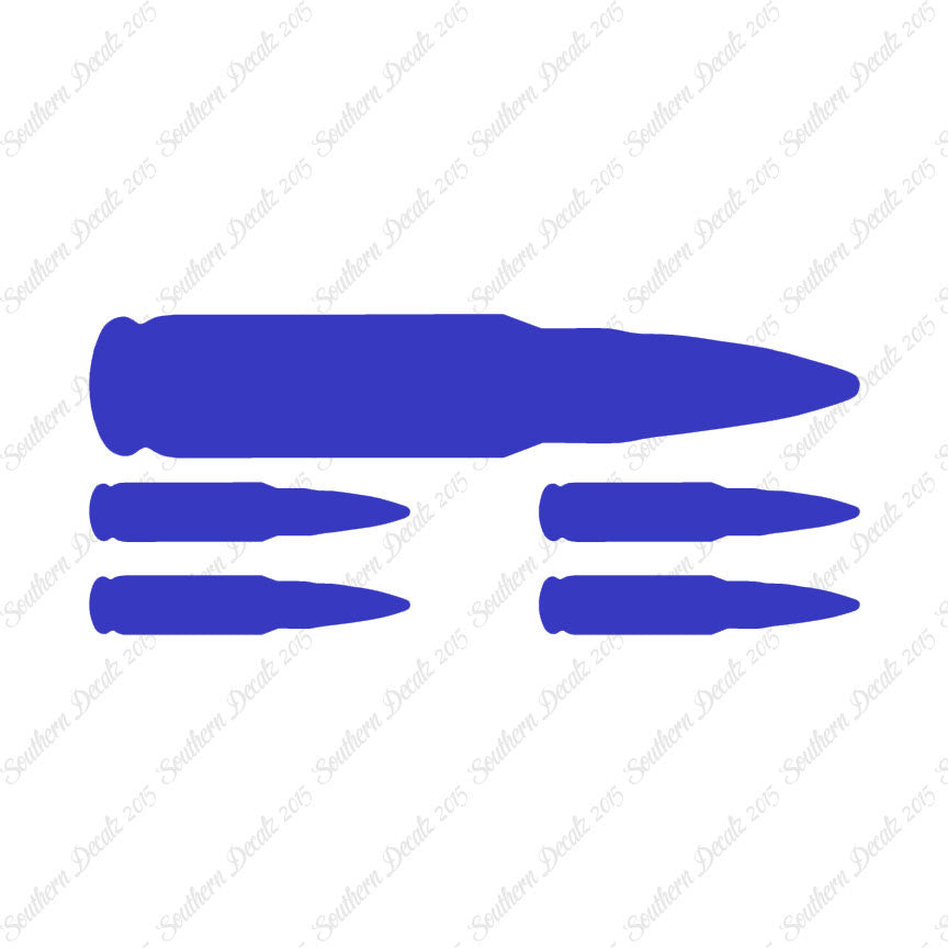 Set Of 5 AK47 Bullet Rifle Ammo