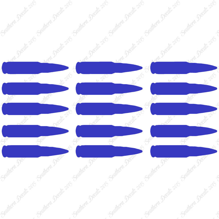 Set Of 15 AK47 Bullets Ammo
