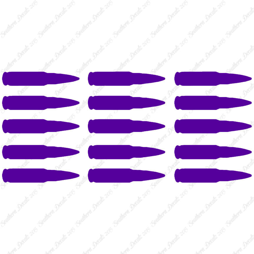 Set Of 15 AK47 Bullets Ammo