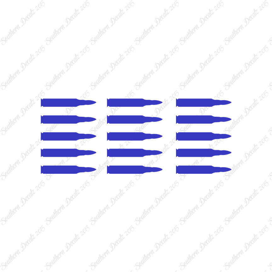 Set Of 15 AR-15 Bullets Rifle Ammo