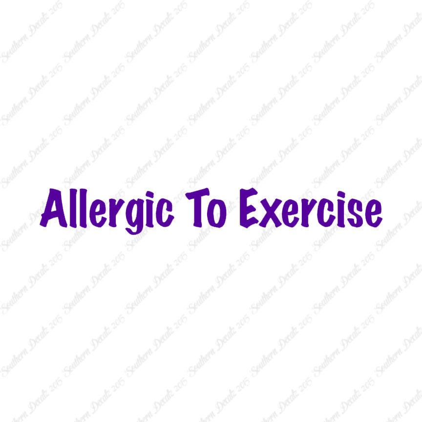 Allergic To Exercise