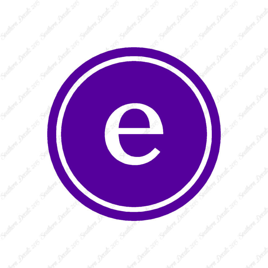 Typewriter Font E Initial