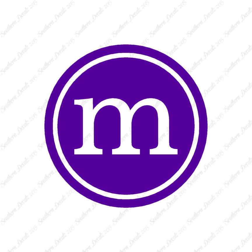 Typewriter Font M Initial