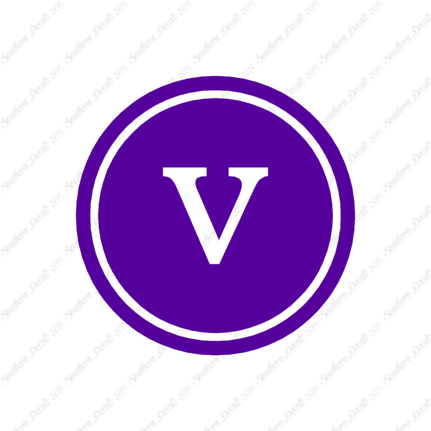 Typewriter Font V Initial
