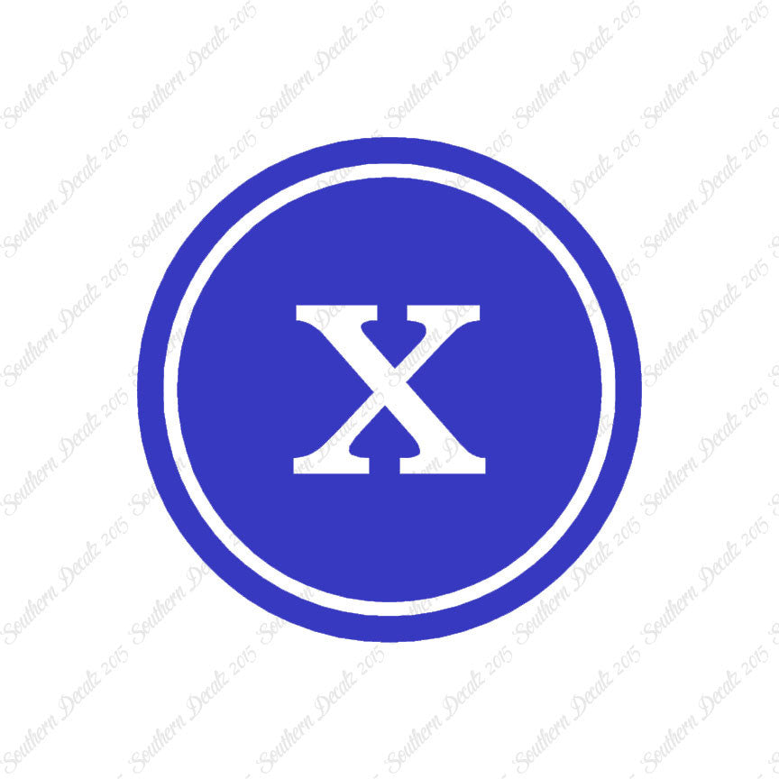 Typewriter Font X Initial