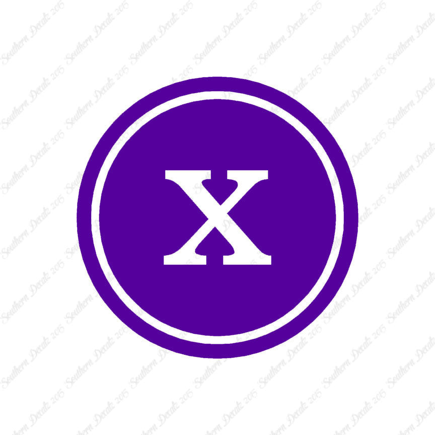 Typewriter Font X Initial