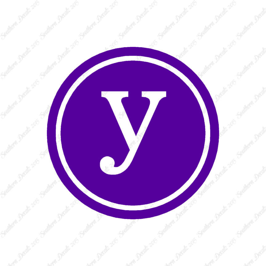 Typewriter Font Y Initial