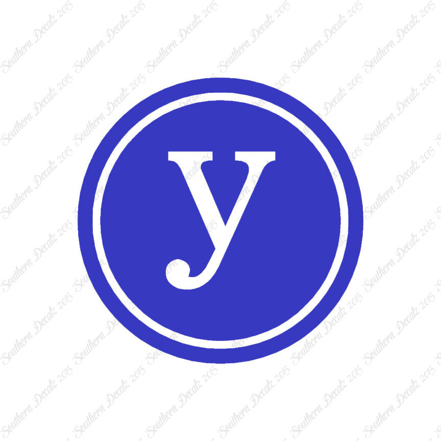Typewriter Font Y Initial