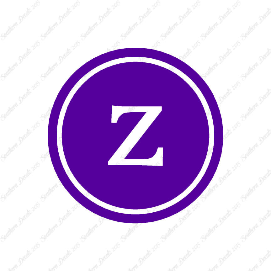 Typewriter Font Z Initial