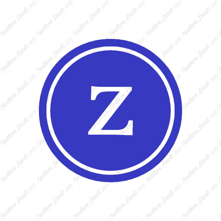 Typewriter Font Z Initial