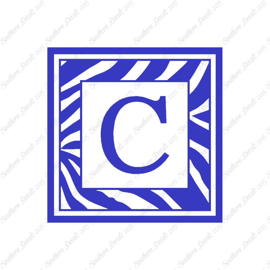 Zebra Decorative C Initial
