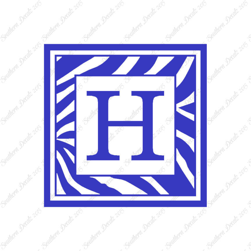 Zebra Decorative H Initial