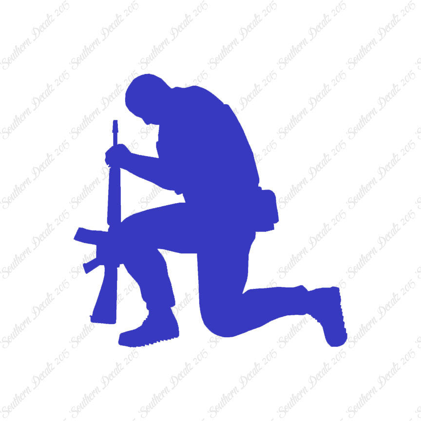 Soldier Kneeling Prayer