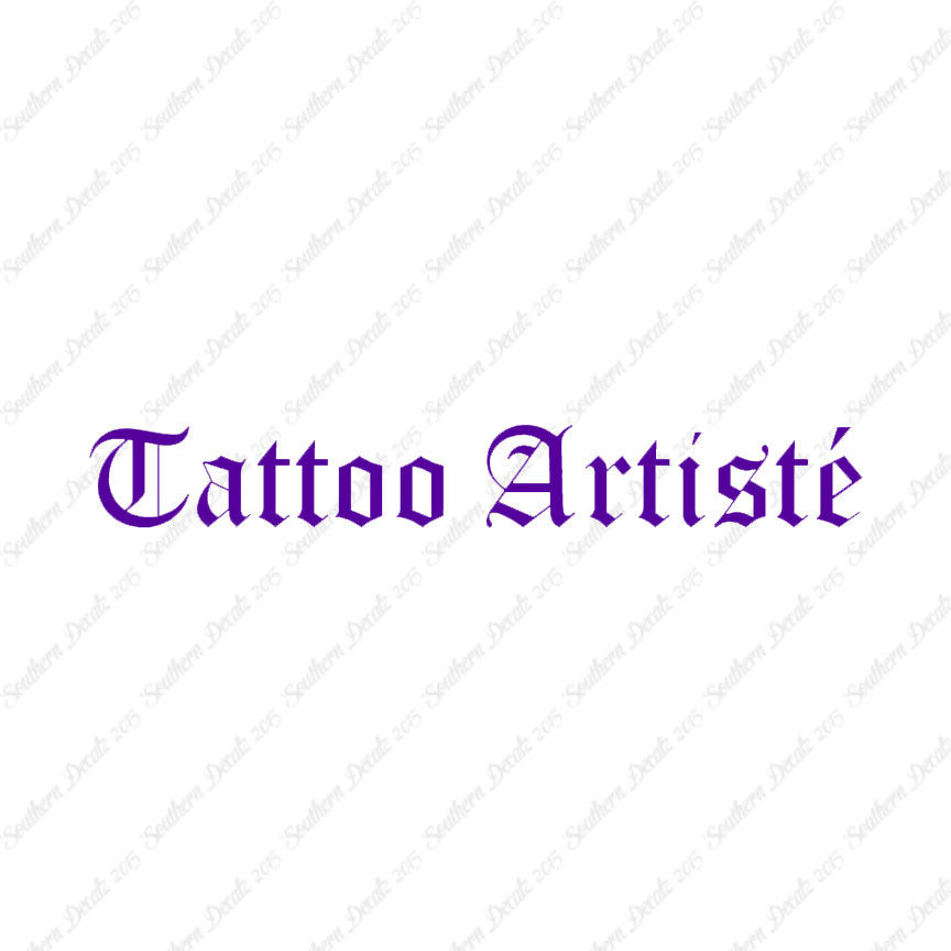 Tattoo Artiste Artist