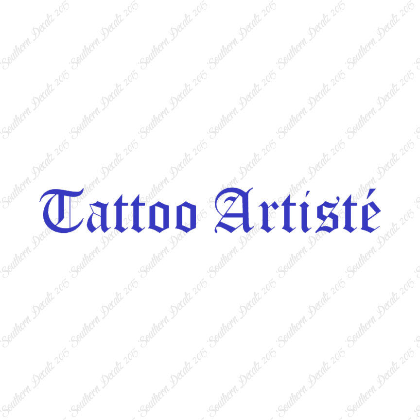Tattoo Artiste Artist