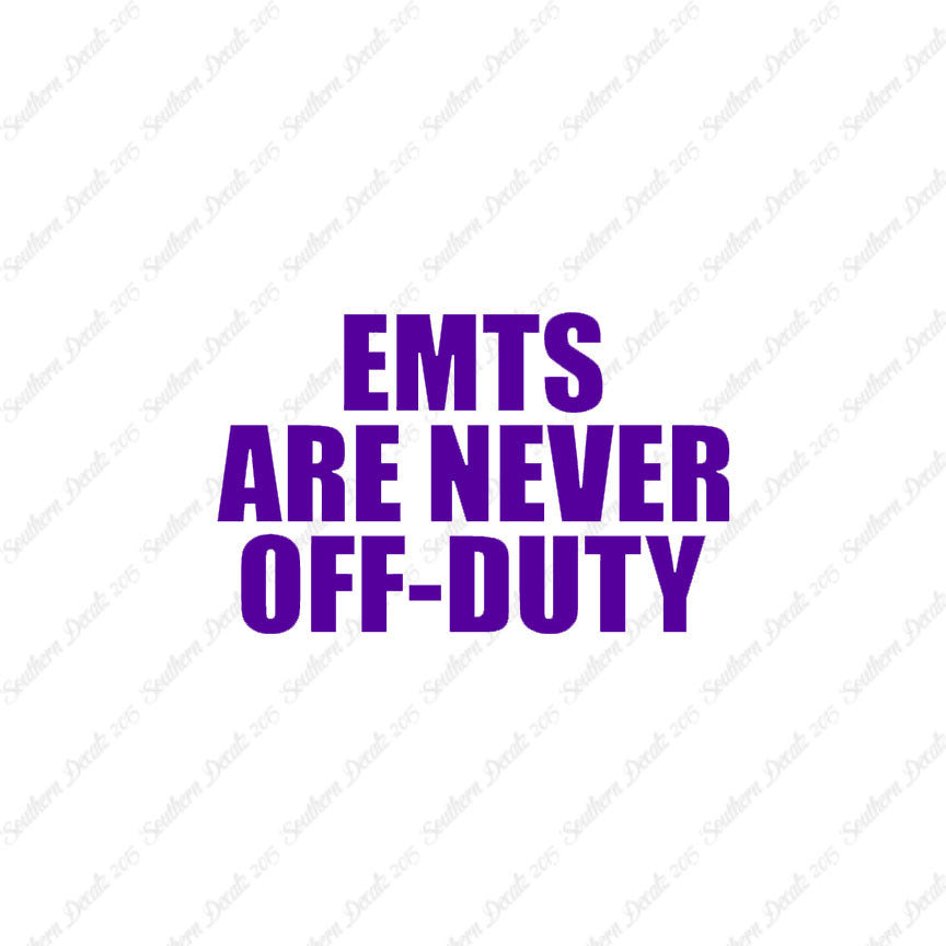 EMTs Never Off Duty