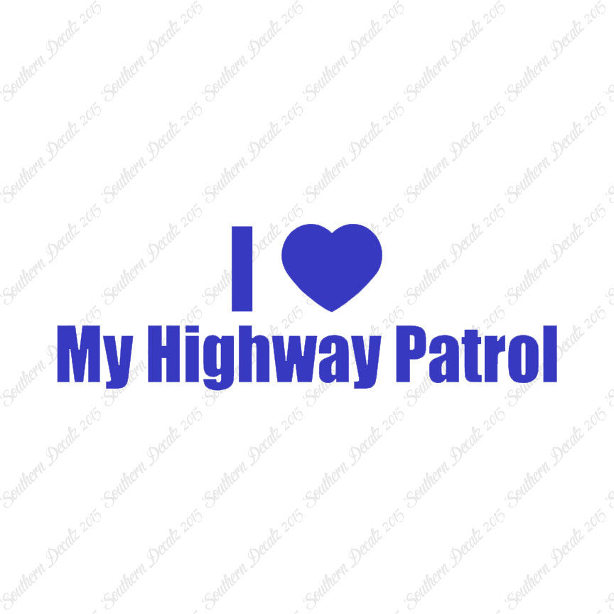 I Love Highway Patrol Heart