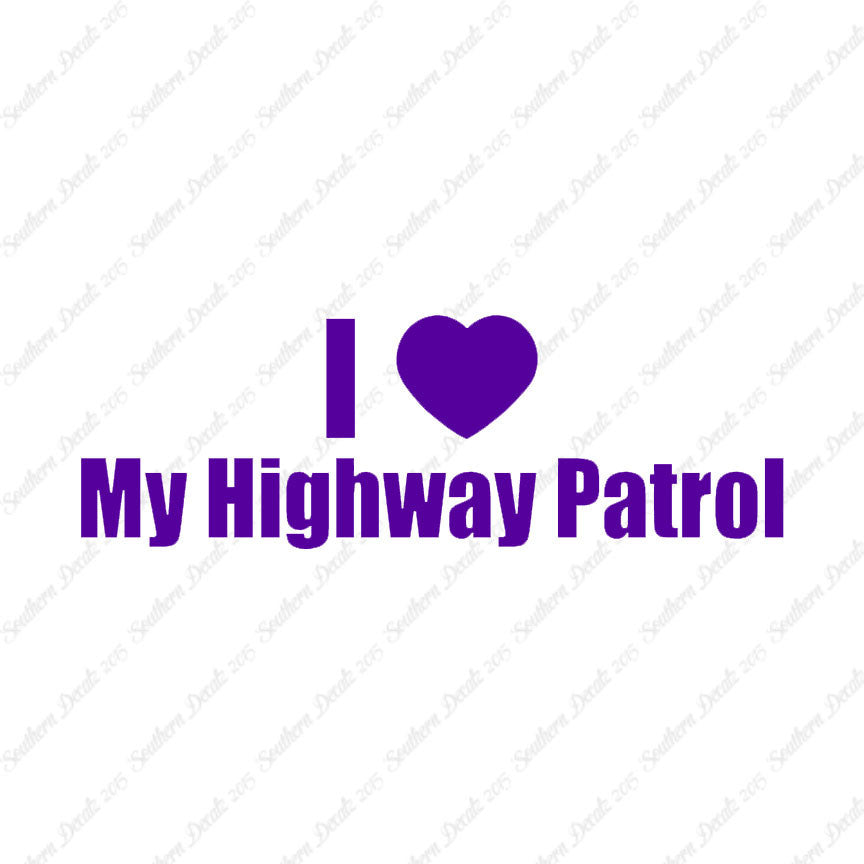 I Love Highway Patrol Heart