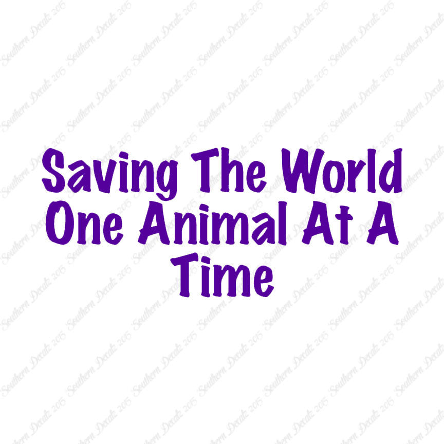 Saving World One Animal At A Time