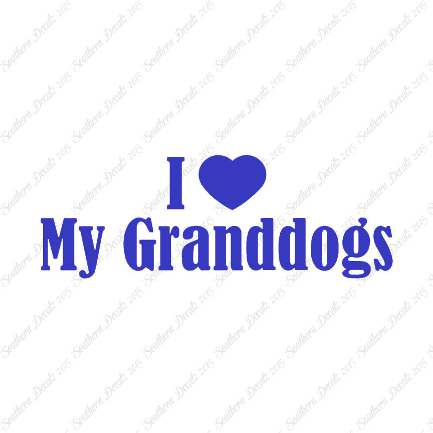 I Love My Grand Dogs Heart