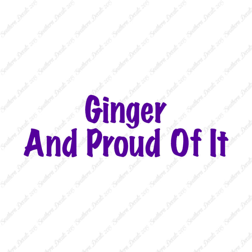 Ginger And Proud Of It