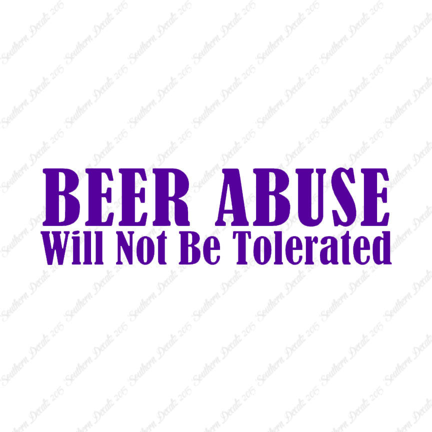 Beer Abuse Not Tolerated