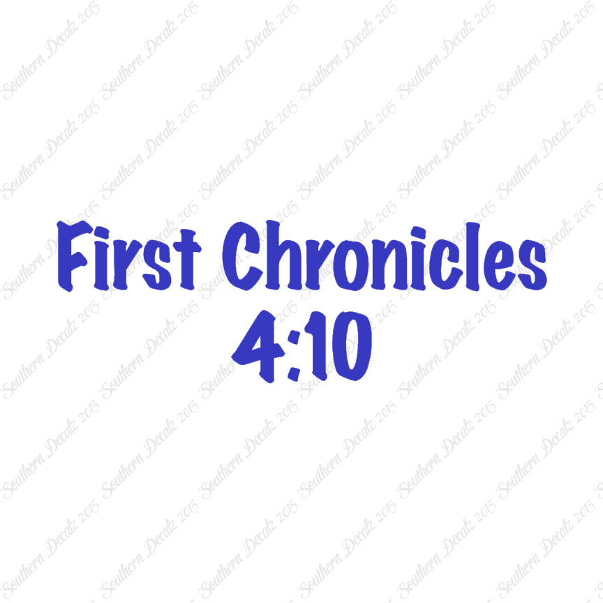 First Chronicles 4:10