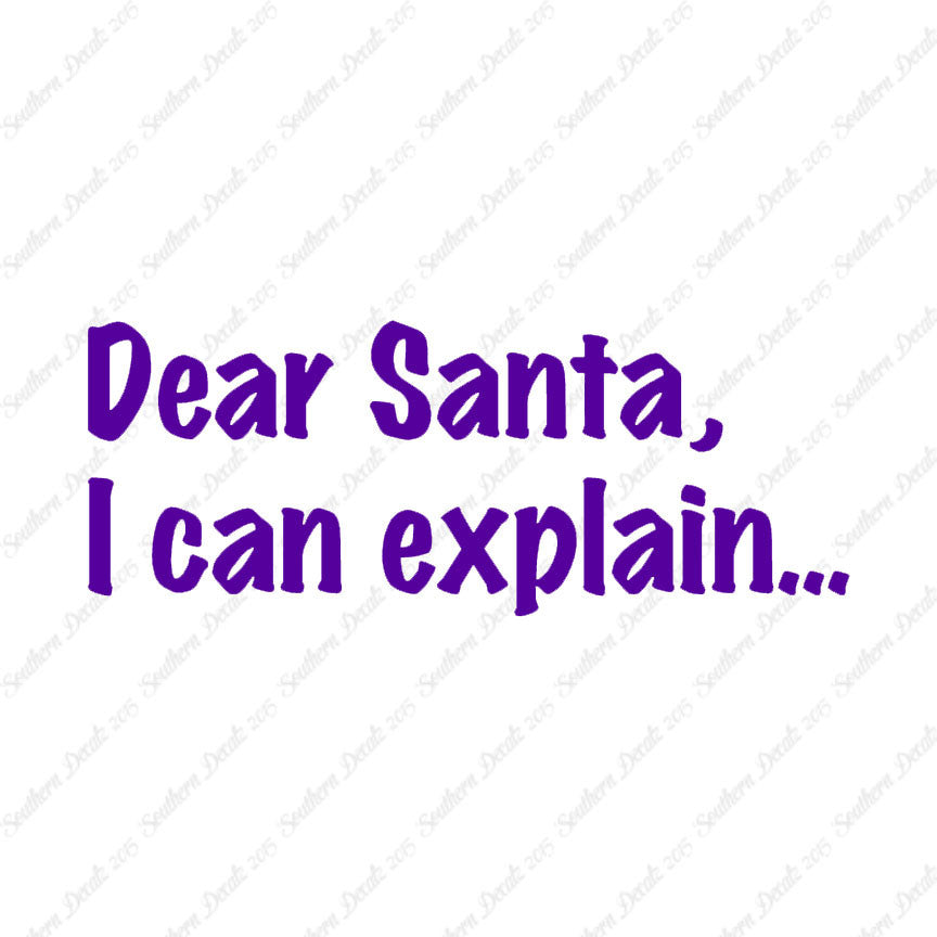 Dear Santa I Can Explain