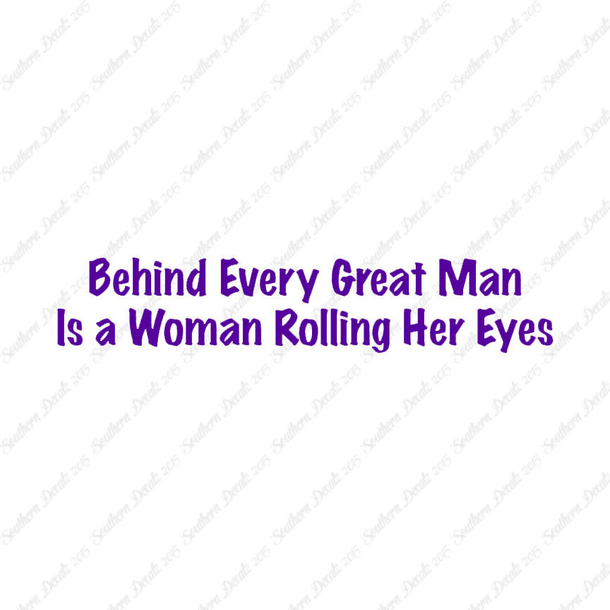 Behind Man Is Woman Rolling Her Eyes