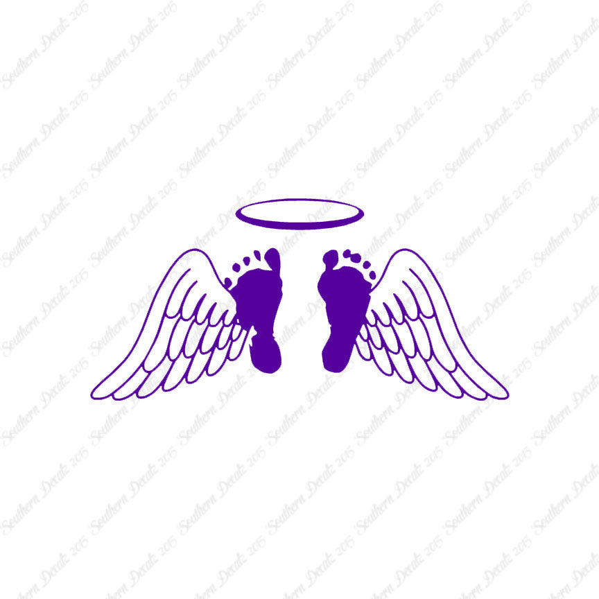 Baby Feet Memorial Angel Wings